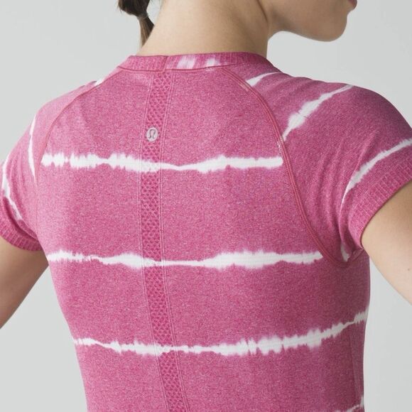 Lululemon Swiftly Tech Short Sleeve Crew T Shirt Cranberry Pink Women's Size 8 - Picture 5 of 8